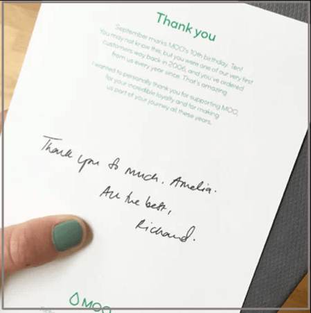 thank you note