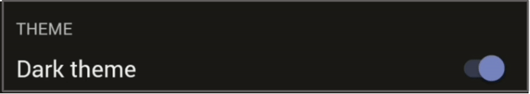 Dark theme